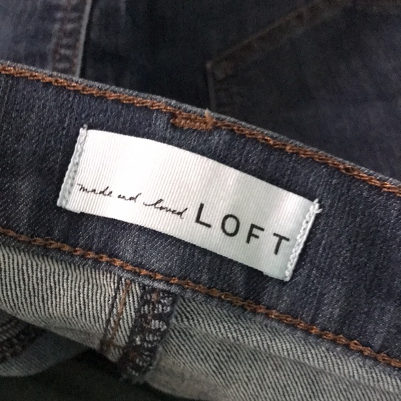 Loft Dark Wash Modern Straight Jeans - Picture 3 of 6